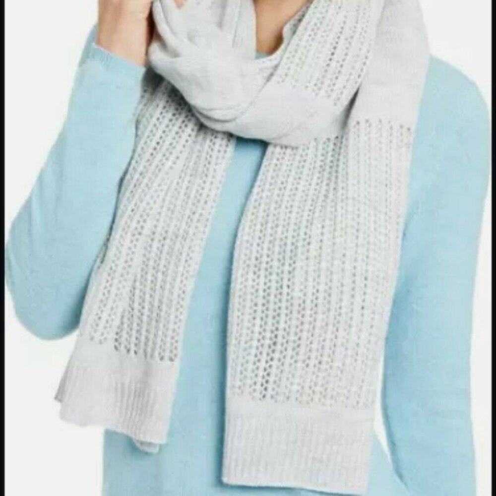 DKNY Open-Knit Blocked Scarf New Great Gift Cozy